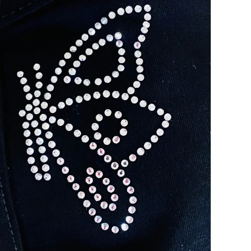 NEW Face Masks Black Face Mask Studded Rhinestone Butterfly Detailed Face Cover